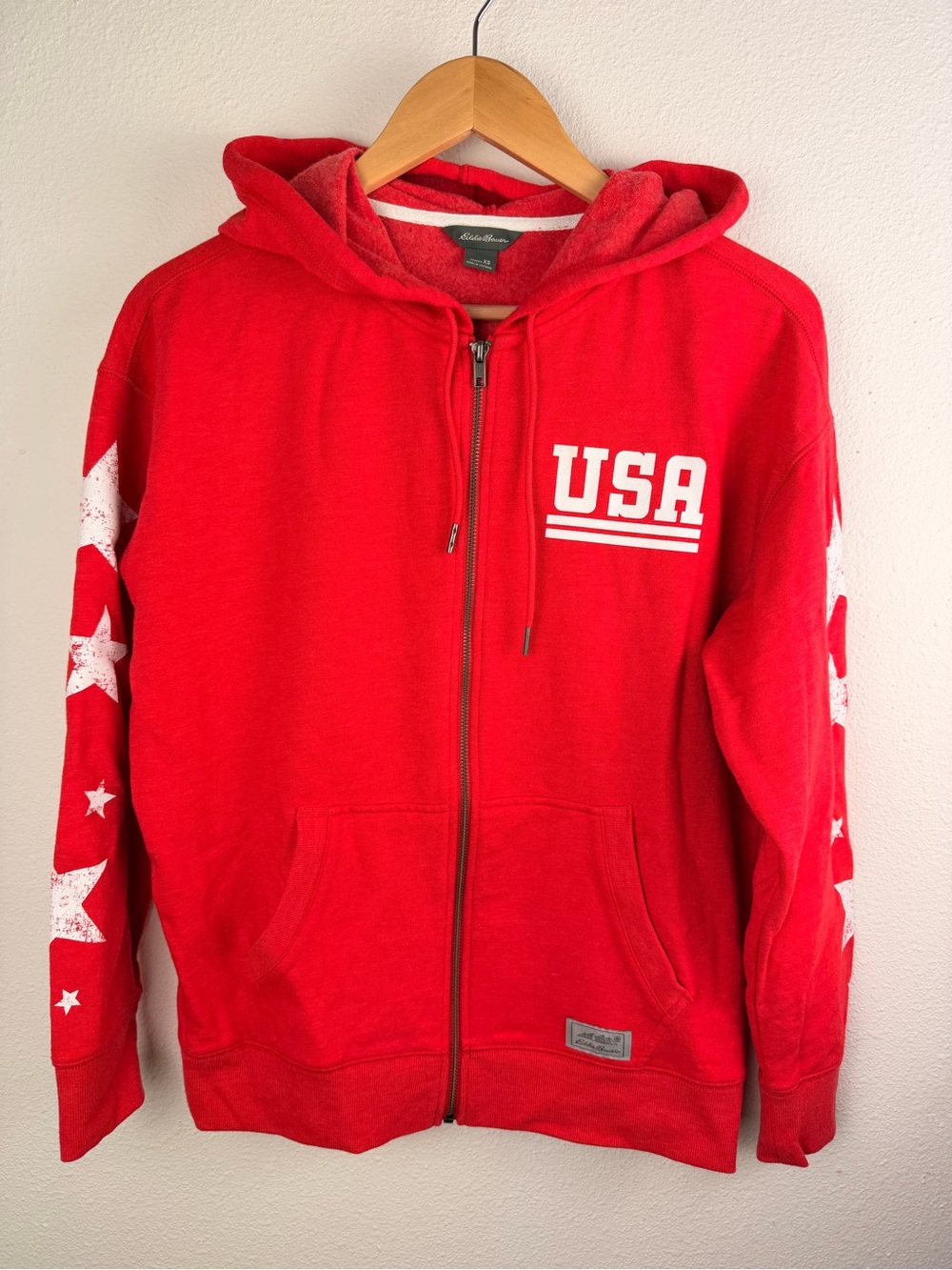 Eddie Bauer USA Women’s Zip Hoodie Red XL